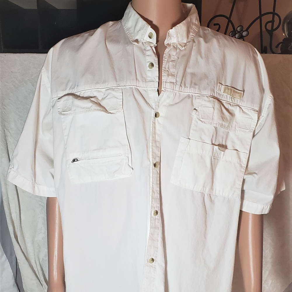 WHITE REEL LEGENDS SHORT SLEEVE FISHING SHIRT  XXL